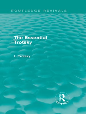 cover image of The Essential Trotsky (Routledge Revivals)